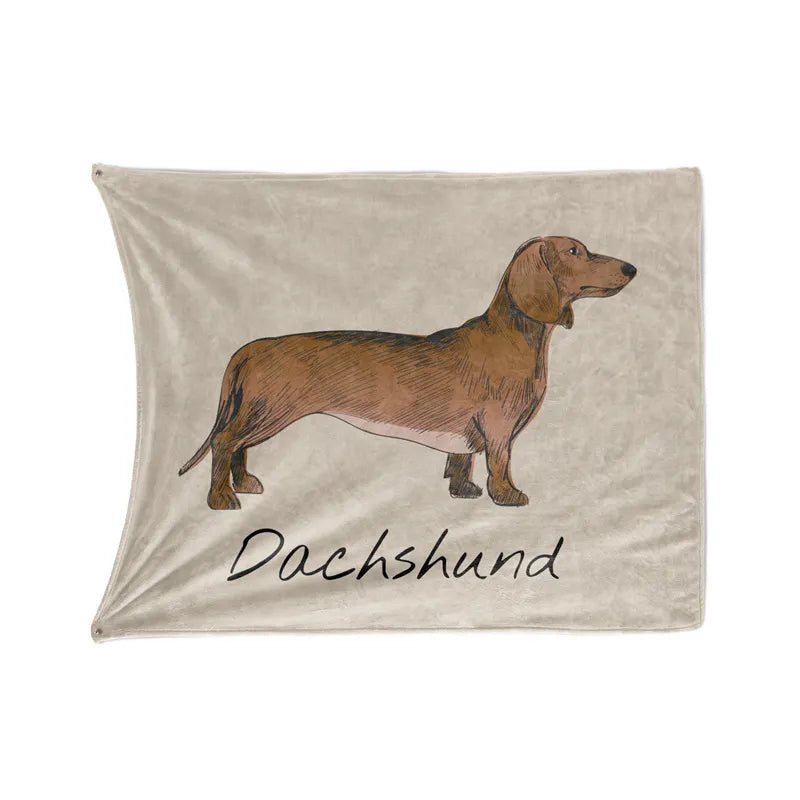 Cute Sausage Dog Throw Blanket Dach Everywhere