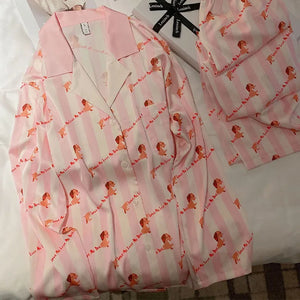 Adorable Dachshund Print Cooling Pajama Set for Women