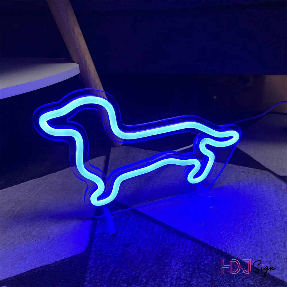 Dachshund Dog Neon Light