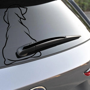 Dachshund Wagging Tail Car Sticker