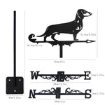 Load image into Gallery viewer, Elegant Dachshund Weather Vane for Weather Tracking
