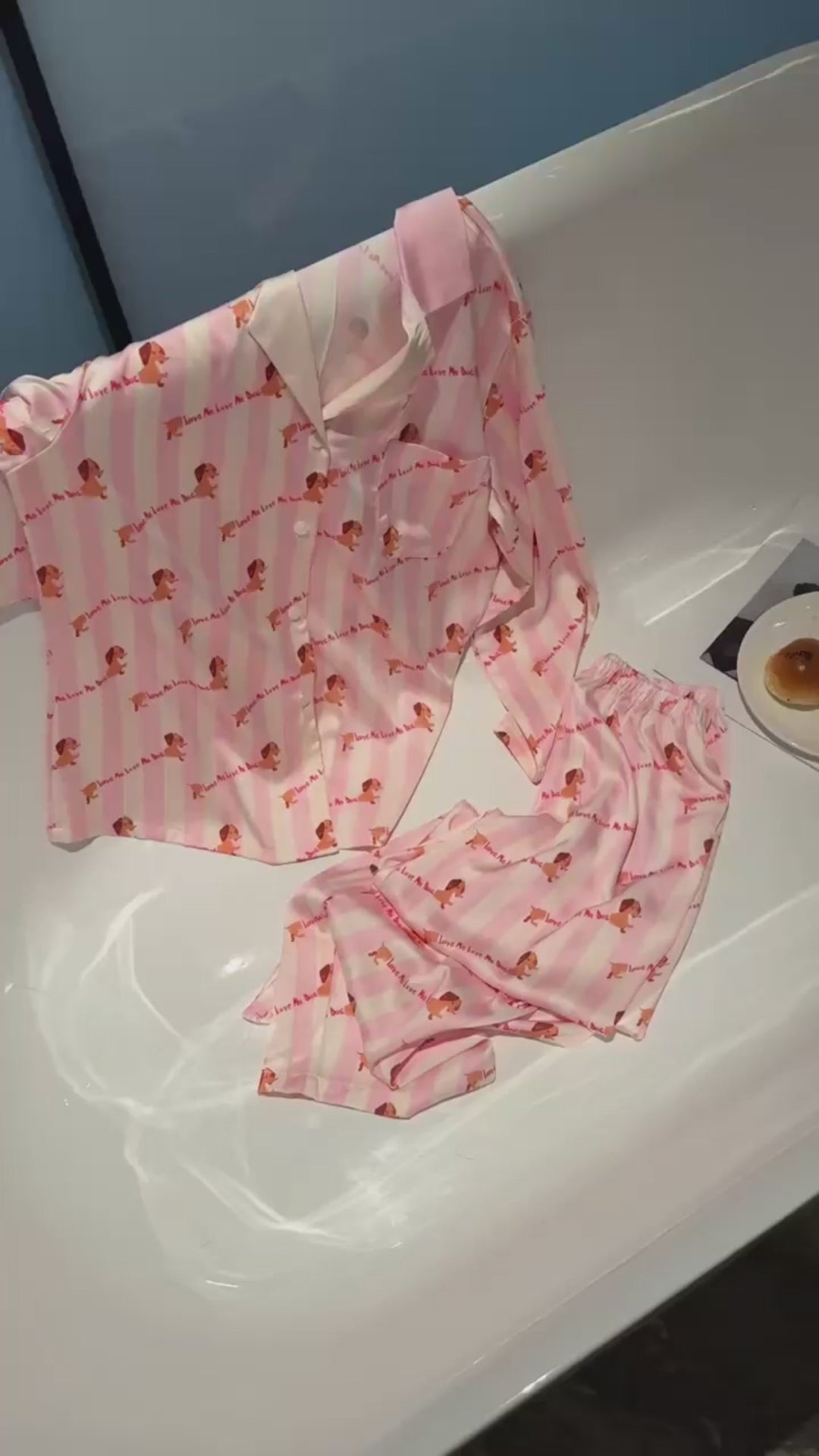 Adorable Dachshund Print Cooling Pajama Set for Women