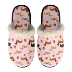 Load image into Gallery viewer, Dachshund Printed Winter Slippers
