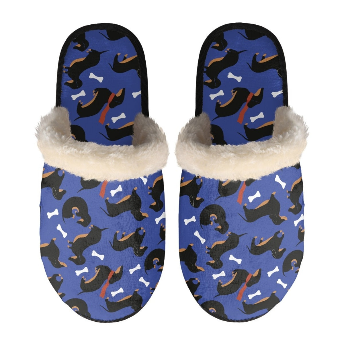 Dachshund Printed Winter Slippers