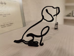Load image into Gallery viewer, Minimalist Metal Abstract Line Art Dog Statue
