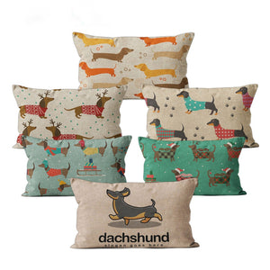 Dachshund Dog Printed Pillow Covers