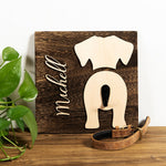 Load image into Gallery viewer, Personalized Wooden Dog Leash Holder
