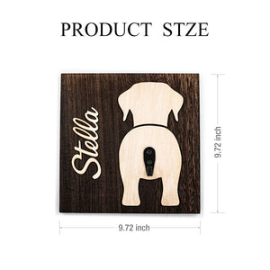 Personalized Wooden Dog Leash Holder