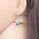 Load image into Gallery viewer, Dachshund Dog Enamel Alloy Earrings For Women
