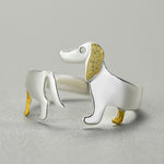 Load image into Gallery viewer, Dach Everywhere™ Cute Dachshund Sterling Silver Ring
