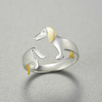 Load image into Gallery viewer, Dach Everywhere™ Cute Dachshund Sterling Silver Ring
