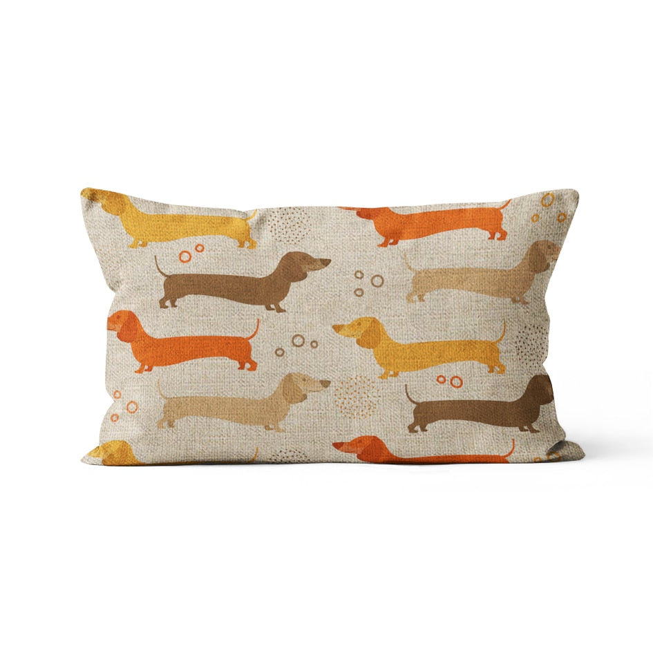 Dachshund Dog Printed Pillow Covers