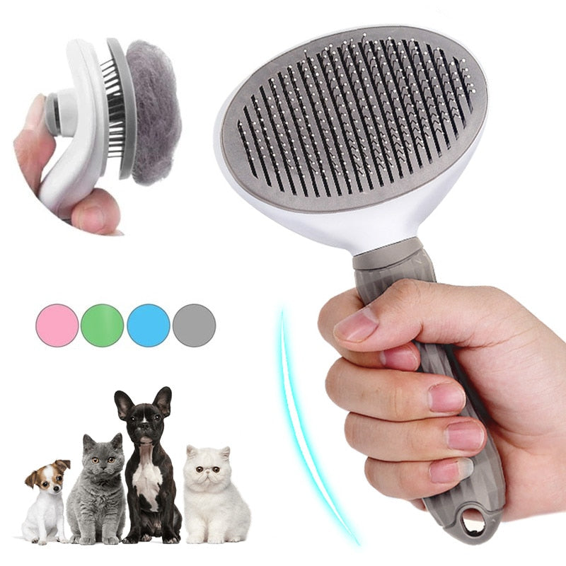 Self-Cleaning Pet Fur Remover Brush