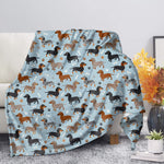Load image into Gallery viewer, Cute Dachshund Flannel Throw Blanket
