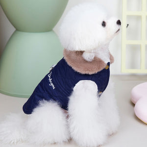 Waterproof Winter Jacket with Fur Collar for Small Dogs