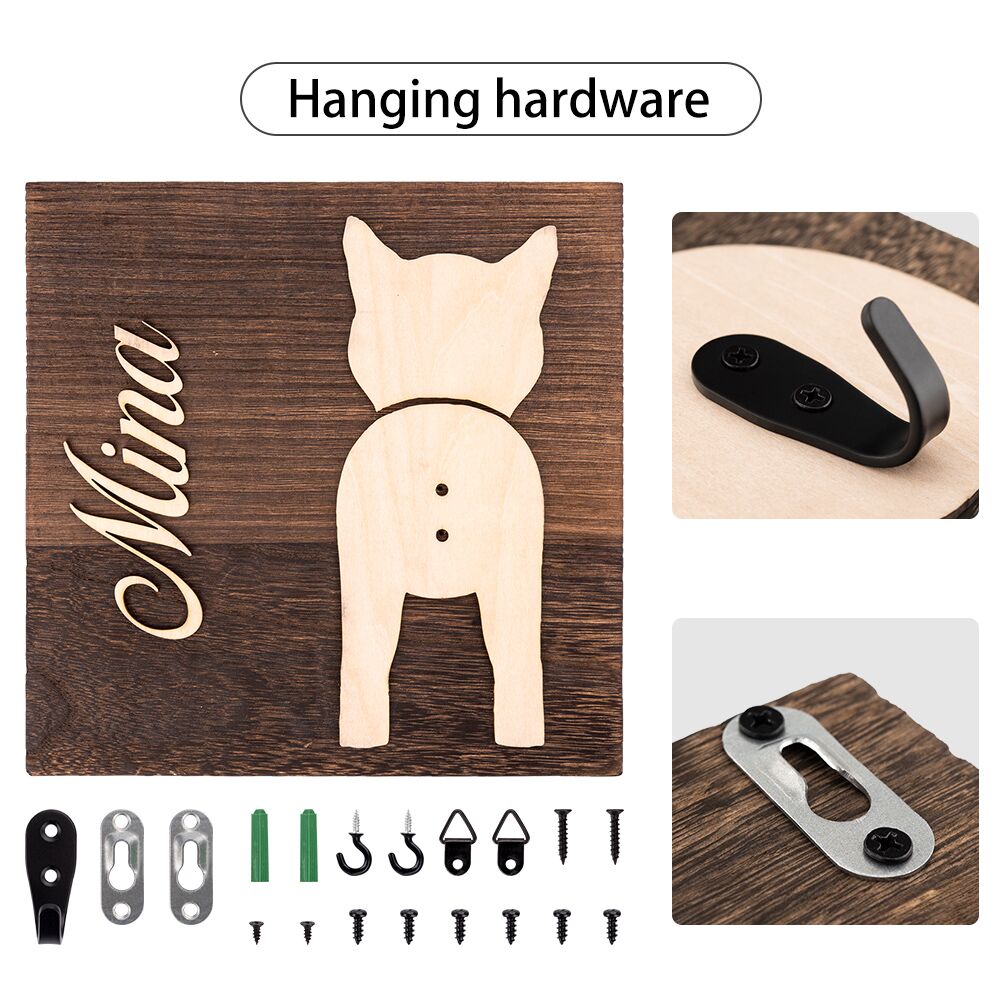 Personalized Wooden Dog Leash Holder