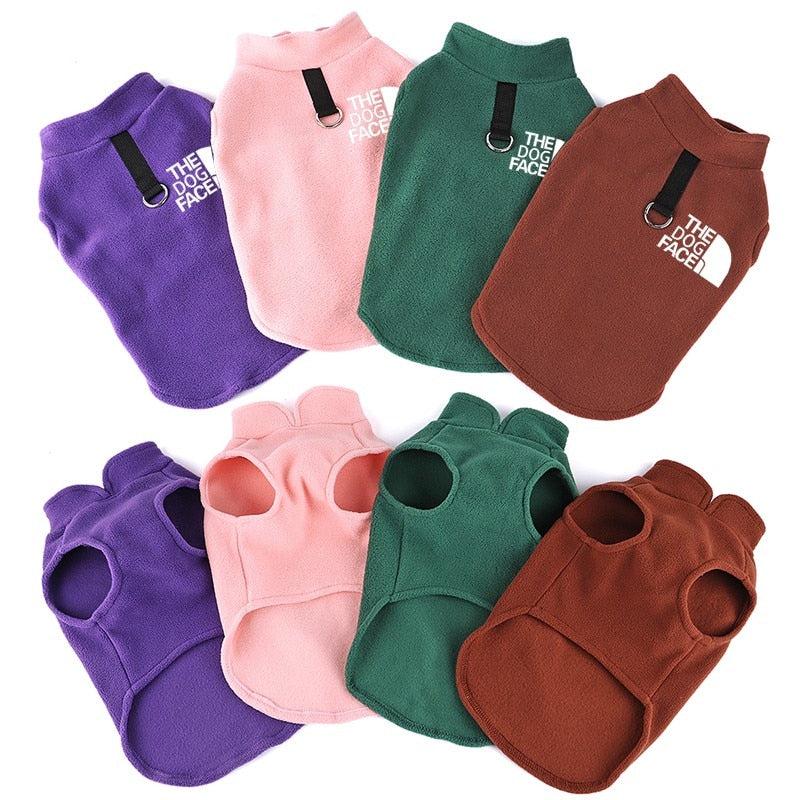 Dog Fleece Vest with leash pull ring