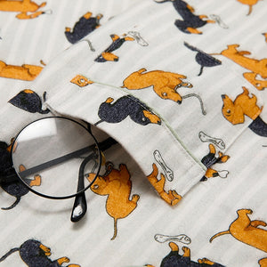 Dachshund Print Pajama Sets For Men and Women