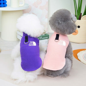 Dog Fleece Vest with leash pull ring