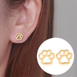 Load image into Gallery viewer, Simple Paw Print Earring Stud (Free Giveaway)
