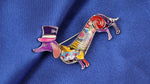 Load image into Gallery viewer, Graceful Dachshund Enamel Brooches Pin
