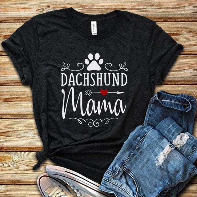 Dachshund Mama T Shirt for Women