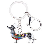 Load image into Gallery viewer, Colorful Elegant Dachshund Keychain
