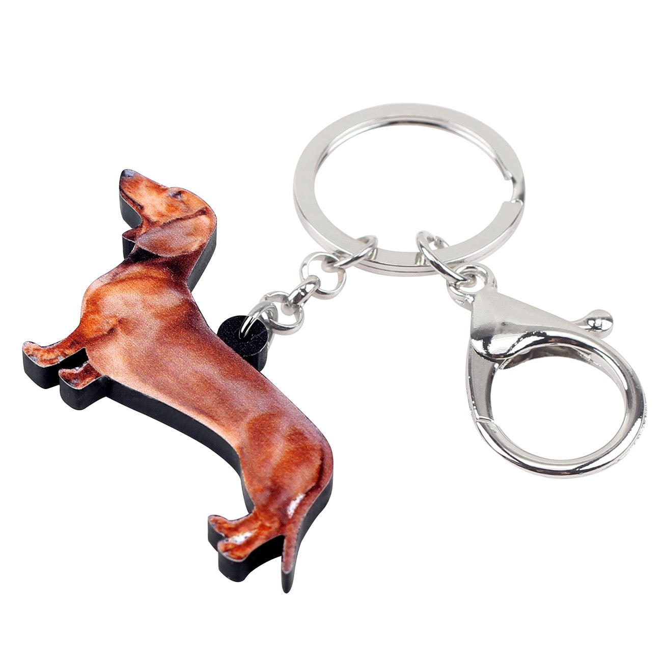 Acrylic Standing Dachshund Keychain