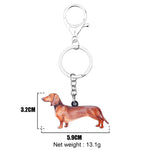Load image into Gallery viewer, Acrylic Standing Dachshund Keychain
