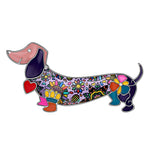 Load image into Gallery viewer, Enamel Smile Dachshund Brooch Pin
