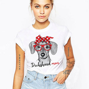 Cute Dachshund Mom T-Shirt for Women