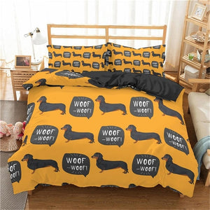 Dach Everywhere™ Wiener Dog Print Duvet Bedding Set