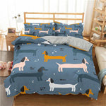 Load image into Gallery viewer, Dach Everywhere™ Wiener Dog Print Duvet Bedding Set
