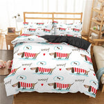 Load image into Gallery viewer, Dach Everywhere™ Cartoon Doxie Duvet Bedding Set
