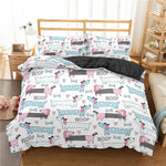 Load image into Gallery viewer, Dach Everywhere™ Cartoon Doxie Duvet Bedding Set
