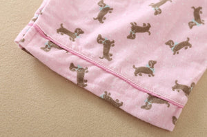 Cute Dachshund Print Pajama Sets for Women