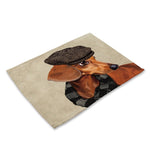 Load image into Gallery viewer, Cartoon Dachshund Cotton Placemats for Dining Table
