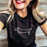 Load image into Gallery viewer, Simple Dachshund T-Shirt for Women
