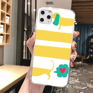 Ultra Thin Dachshund Print Soft Silicone iPhone Cases