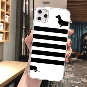 Ultra Thin Dachshund Print Soft Silicone iPhone Cases