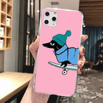 Load image into Gallery viewer, Ultra Thin Dachshund Print Soft Silicone iPhone Cases
