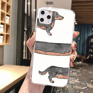 Ultra Thin Dachshund Print Soft Silicone iPhone Cases