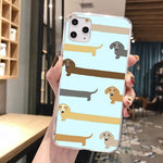 Load image into Gallery viewer, Ultra Thin Dachshund Print Soft Silicone iPhone Cases

