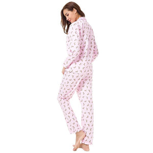 Cute Dachshund Print Pajama Sets for Women