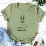 Load image into Gallery viewer, Funny Yoga Doxie T Shirts for Women 100% Cotton
