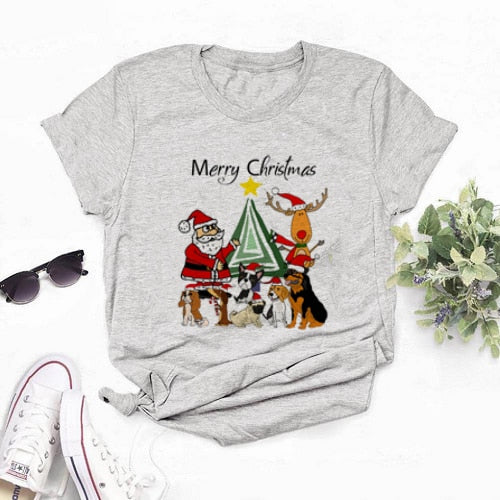 Merry Christmas Dachshund Women‘s T Shirt