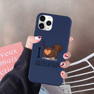 I Heart Dachshunds iPhone Soft Silicone Case