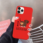 Load image into Gallery viewer, I Heart Dachshunds iPhone Soft Silicone Case
