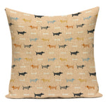 Load image into Gallery viewer, Sausage Dog Print Cotton Linen Pillow Covers
