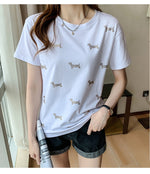 Load image into Gallery viewer, Cute Dachshund Beaded Casual Tee
